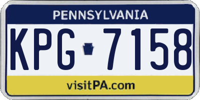 PA license plate KPG7158