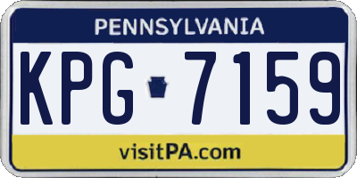 PA license plate KPG7159
