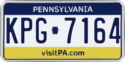 PA license plate KPG7164