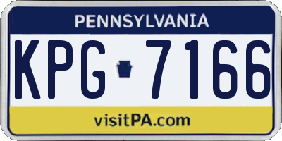 PA license plate KPG7166