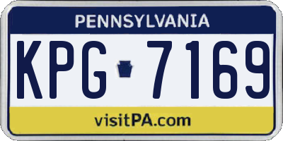 PA license plate KPG7169
