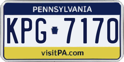 PA license plate KPG7170