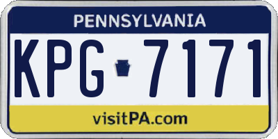 PA license plate KPG7171
