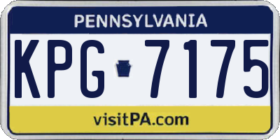 PA license plate KPG7175