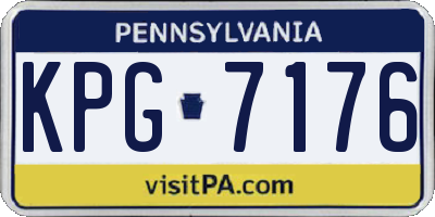 PA license plate KPG7176