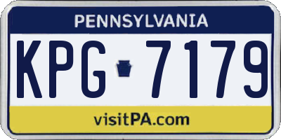 PA license plate KPG7179