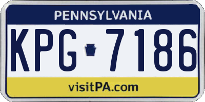 PA license plate KPG7186