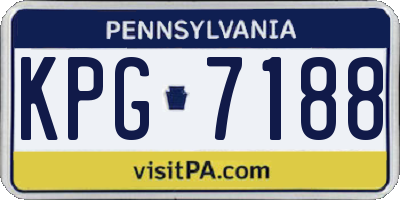 PA license plate KPG7188