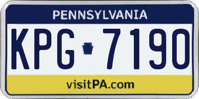 PA license plate KPG7190