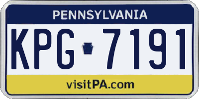 PA license plate KPG7191