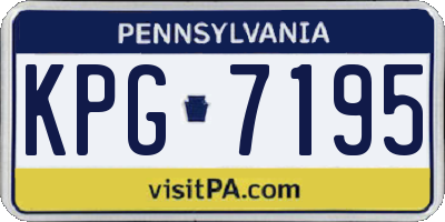 PA license plate KPG7195