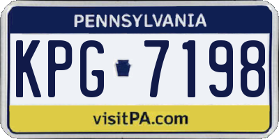 PA license plate KPG7198
