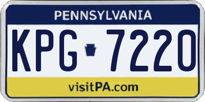 PA license plate KPG7220