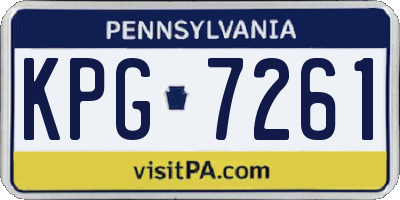 PA license plate KPG7261