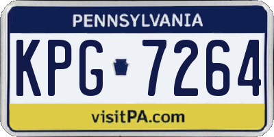 PA license plate KPG7264