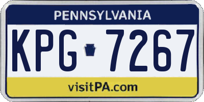PA license plate KPG7267