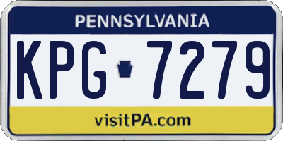 PA license plate KPG7279