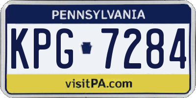 PA license plate KPG7284