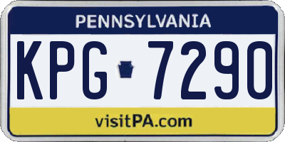 PA license plate KPG7290