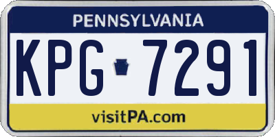 PA license plate KPG7291