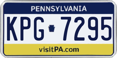 PA license plate KPG7295