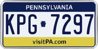 PA license plate KPG7297