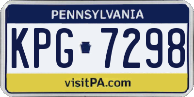 PA license plate KPG7298