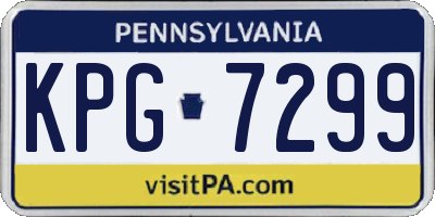 PA license plate KPG7299