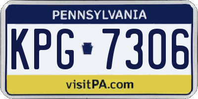 PA license plate KPG7306