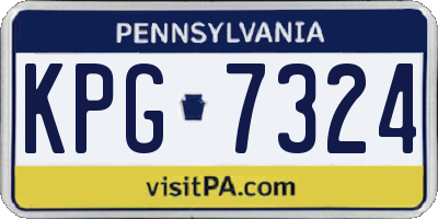 PA license plate KPG7324