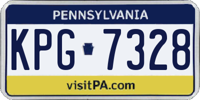 PA license plate KPG7328