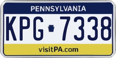 PA license plate KPG7338