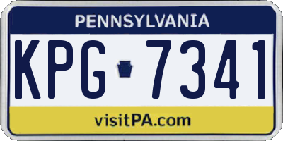 PA license plate KPG7341