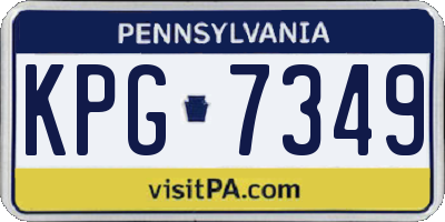 PA license plate KPG7349