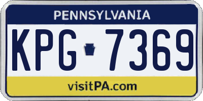 PA license plate KPG7369
