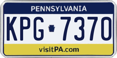 PA license plate KPG7370