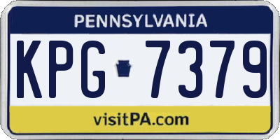PA license plate KPG7379