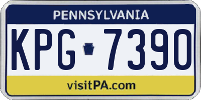 PA license plate KPG7390