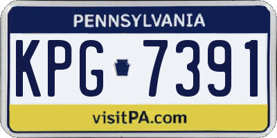PA license plate KPG7391