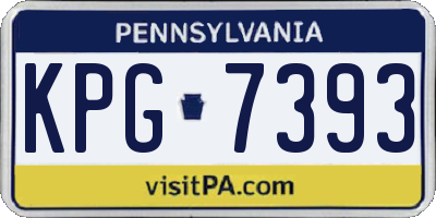 PA license plate KPG7393