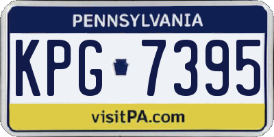 PA license plate KPG7395