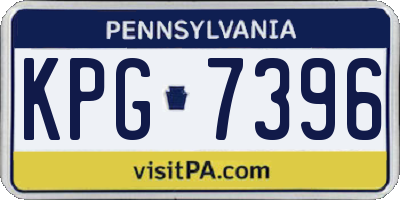PA license plate KPG7396
