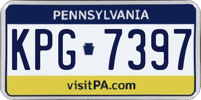 PA license plate KPG7397