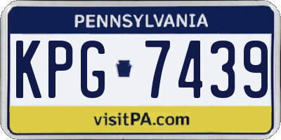 PA license plate KPG7439