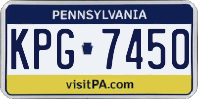 PA license plate KPG7450