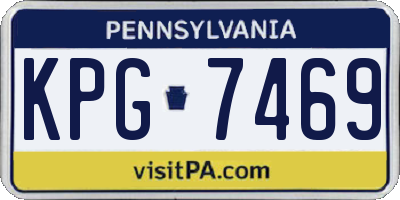 PA license plate KPG7469