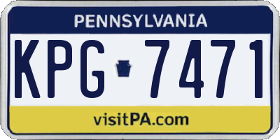 PA license plate KPG7471