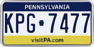 PA license plate KPG7477