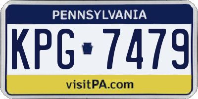 PA license plate KPG7479