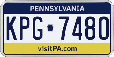 PA license plate KPG7480